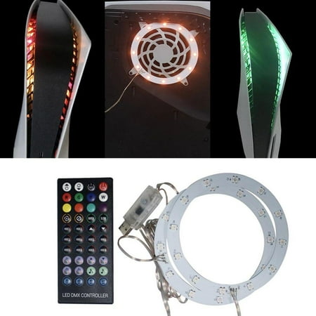 

RGB LED Light Strip for Playstation 5 Console DIY Decoration Accessories Flexible Tape Lights Strips Kit for PS5 Console with IR Remote