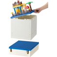 thumbnail image 1 of Folding Storage Box with Building Lid for Duplo Blocks L Collapsible Storage Bin QtToy Container for Lego Bricks (), 1 of 8