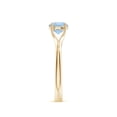 thumbnail image 3 of Angara Natural 0.72 Ct. Aquamarine Solitaire Ring in 14K Yellow Gold for Women (Ring Size: 3.5), 3 of 10