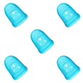 thumbnail image 3 of Tholdsy Puntas de los dedos de guitarra de silicona Protectores de dedos Protector de ukelele Fingerstall Protección de púas No alergénico Azul cielo S 5piezas, 3 of 6