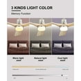 thumbnail image 3 of Sofucor 52" Ceiling Fan with Light and Remote, 3 Reversible Burlywood Blades, Nickel Finish", 3 of 11