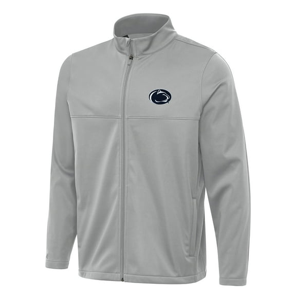Men's Antigua Gray Penn State Nittany Lions Links 2 Full-Zip Golf Jacket