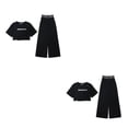 thumbnail image 2 of Qarigey Fiesta Banquete Niñas Camiseta de manga corta Pantalones de pierna ancha Conjunto Niños Estilo casual Diseño simple Tops Pantalones Type4 NO4, 2 of 6