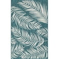thumbnail image 1 of Unique Loom Outdoor Botanical Bohemian Leaves Rug 5' x 8' Rectangle Teal/Ivory, 1 of 1