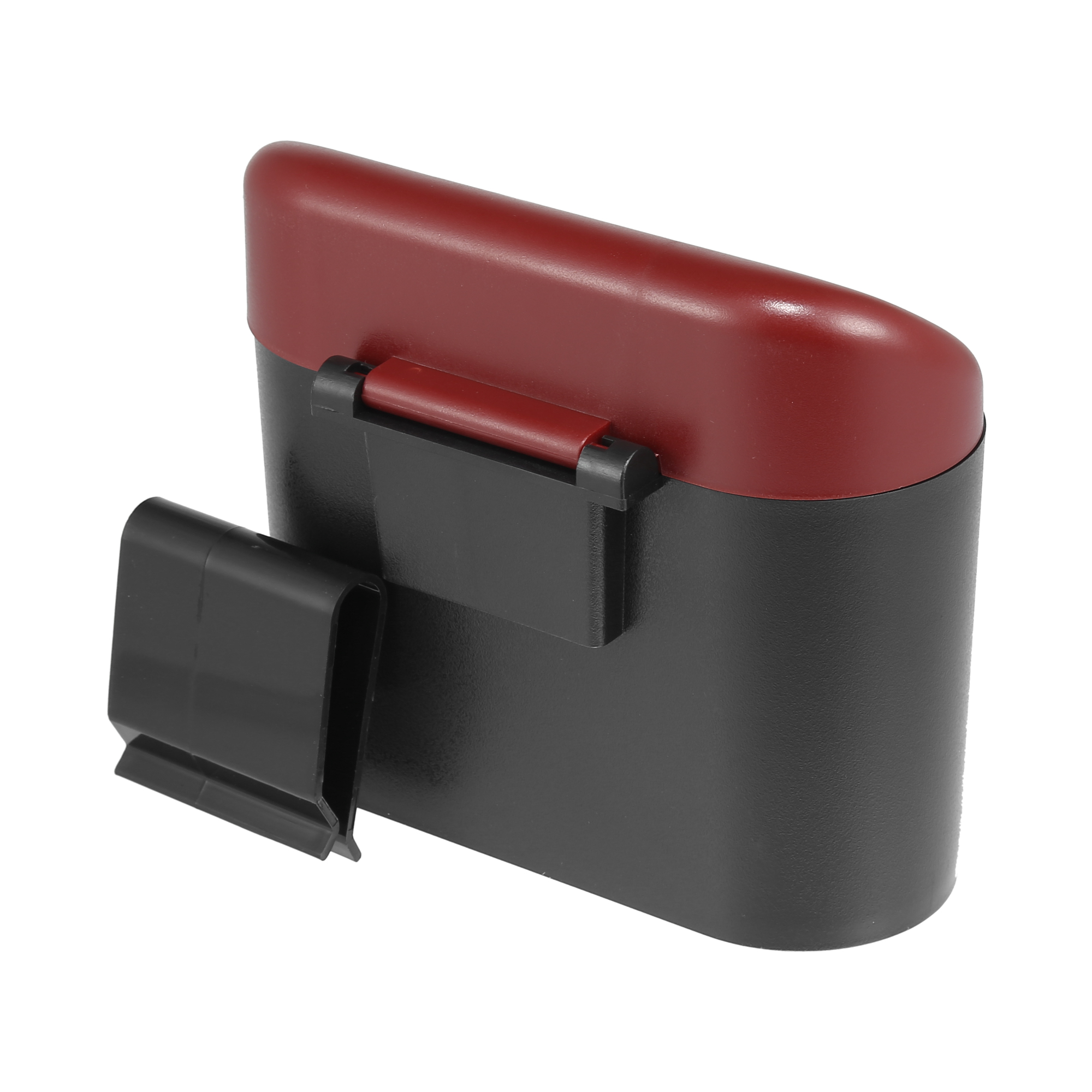 Unique Bargains Pressing Type Trash Can Hanging Vehicle Garbage Dust Box Red