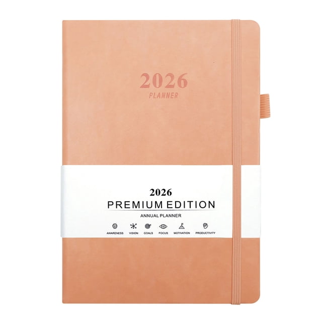 A5 Weekly And Monthly Planner 2026 With Elastic Strap Binding For Organization And Goal Tracking