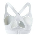 thumbnail image 7 of Ohufall Sports Bras for Women Solid Casual High Impact Wirefree Yoga Bra Criss-Cross Back Soft Support Full Coverage Bra Gathering Shockproof Gym Workout Bra, 7 of 7