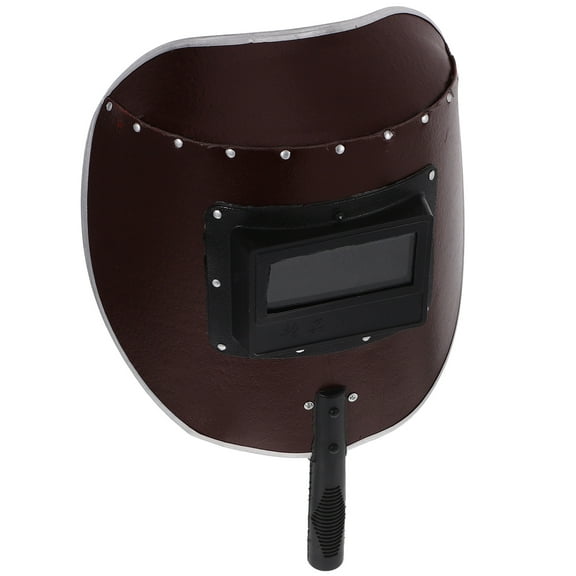 HEANUJJ Protection Welding Shield Handheld Welding Mask Coffee Wood 1Pcs