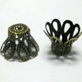 thumbnail image 6 of U8MO 200pcs Flower Bead Caps 9X7mm Filigree Flower Tassel Bead End Caps for Crafts-Golden, 6 of 8