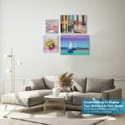 Keff Canvas Boards for Painting, 24 Pack, Assorted Sizes, 100% Cotton Primed for Acrylic and Oil Paint