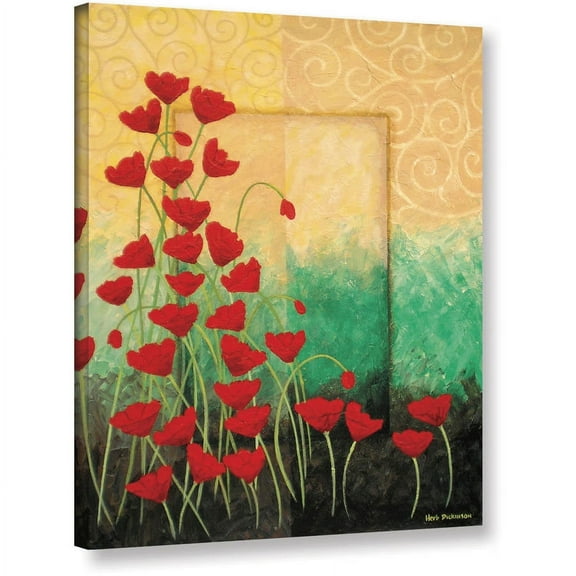 ArtWall Herb Dickinson "Poppi's Poppies" Gallery-wrapped Canvas