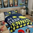 thumbnail image 4 of Erosebridal Sport Bedding Comforter Set, Tennis Print Duvet Insert, Ball Game Decor, Reversible 2pcs, 4 of 7