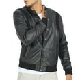 thumbnail image 6 of Boston Harbour Charlie Black Bomber Leather Jacket Mens - Cafe Racer Motorcycle Leather Jacket Men, 6 of 7
