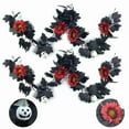 thumbnail image 2 of 6 FT Artificial Maple Leaves Wreath - Halloween Pumpkin Garland, Halloween,Thanksgiving Garland for Party Table Fireplace, Halloween Decoration, Fall Decor - Green, 2 of 2