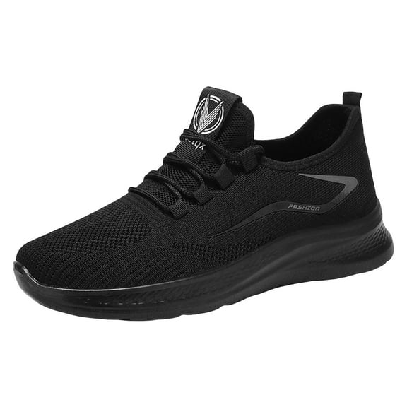 Guttear Men's Athletic Shoes Arch Support Non Slip Work Shoes Breathable Knit Upper Lightweight Shoes