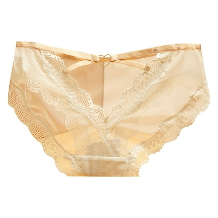 Yuhangmm Women s Panties Fashion Sexy Striped Ice Silk Hollow Briefs Threaded Women s Panties Womens Panties Packs