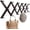 Walnut, variant on Accordion Wall Hanger, Hat Hangers Wall Mounted, Accordian Coat Rack with 17 Hooks, Expandable Peg Rack Wall Organizer for Baseball Caps, Hats, Purse, Coffee Cup, Bag, Walnut
