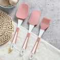 thumbnail image 6 of CuiLiyq Silicone Kitchen Cooking Utensils Set Heat Resistant, 3 Pcs Silicone Spatula Set for Baking Cooking Mixing, Cooking Utensils Set for Nonstick Cookware, Pink, 6 of 6