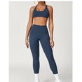 thumbnail image 3 of Conjuntos de entrenamiento for mujer, sujetador deportivo de 2 piezas, camiseta sin mangas, leggings de cintura alta, ropa deportiva for gimnasio y yoga, top de entrenamiento for mujer, 3 of 6