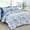 Blue-Queen(90"x 90"), variant on Blue Comforter Set Queen 7 Piece Bed In A Bag Toile De Jouy Botanical With Sheet Soft Micorfiber Bedding (1 2 Pillow Shams 1 Flat 1 Fitted 2 Pillowcases)