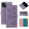 thumbnail image 4 of For IPhone 6 6S 7 8 SE2 3 X XS XR 11 12 13 14 15 Mini Plus Pro Max Butterfly Flower Wallet Case Folding Base PU Leather Magnetic Closure Phone Case, 4 of 5