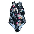 thumbnail image 4 of DPTALR Maillot de Bain une Pièce Tankini à Col en V Imprimé pour Femmes Grande Taille, 4 of 7