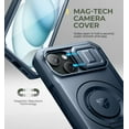 thumbnail image 4 of Dexnor for iPhone 15 Case with Slide Camera Cover & Adjustable Kickstand & Built-in Screen Protector,Compatible with MagSafe Shockproof Bumper Heavy-Duty Magnetic Protective Cover,Blue, 4 of 8