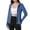 Blue, variant on Women's Pure Solid Color Ice Silk Hooded Sun Jacket Top, Lightweight Long Sleeve Sun Protective Shirt, UPF 50+ Casual Outerwear for Summer, Cooling and Comfortable,Blue XL