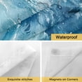 thumbnail image 4 of No Hook Ocean Waves Shower Curtain with Snap in Liner Set, Summer Nautical Coastal Seawater Blue Waterproof Fabric Bathroom Curtains with See Through Top Window, Hotel Style Small 36 x 72 Inch, 4 of 9