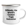 thumbnail image 2 of Funny Yoga Instructor Gifts, Camping Mug for Graduation, 'Officially The World's Coolest Yoga Instructor' Quote, Gifts from Family to Yoga Instructor, Unique Gifts for Yoga Instructor, 2 of 4