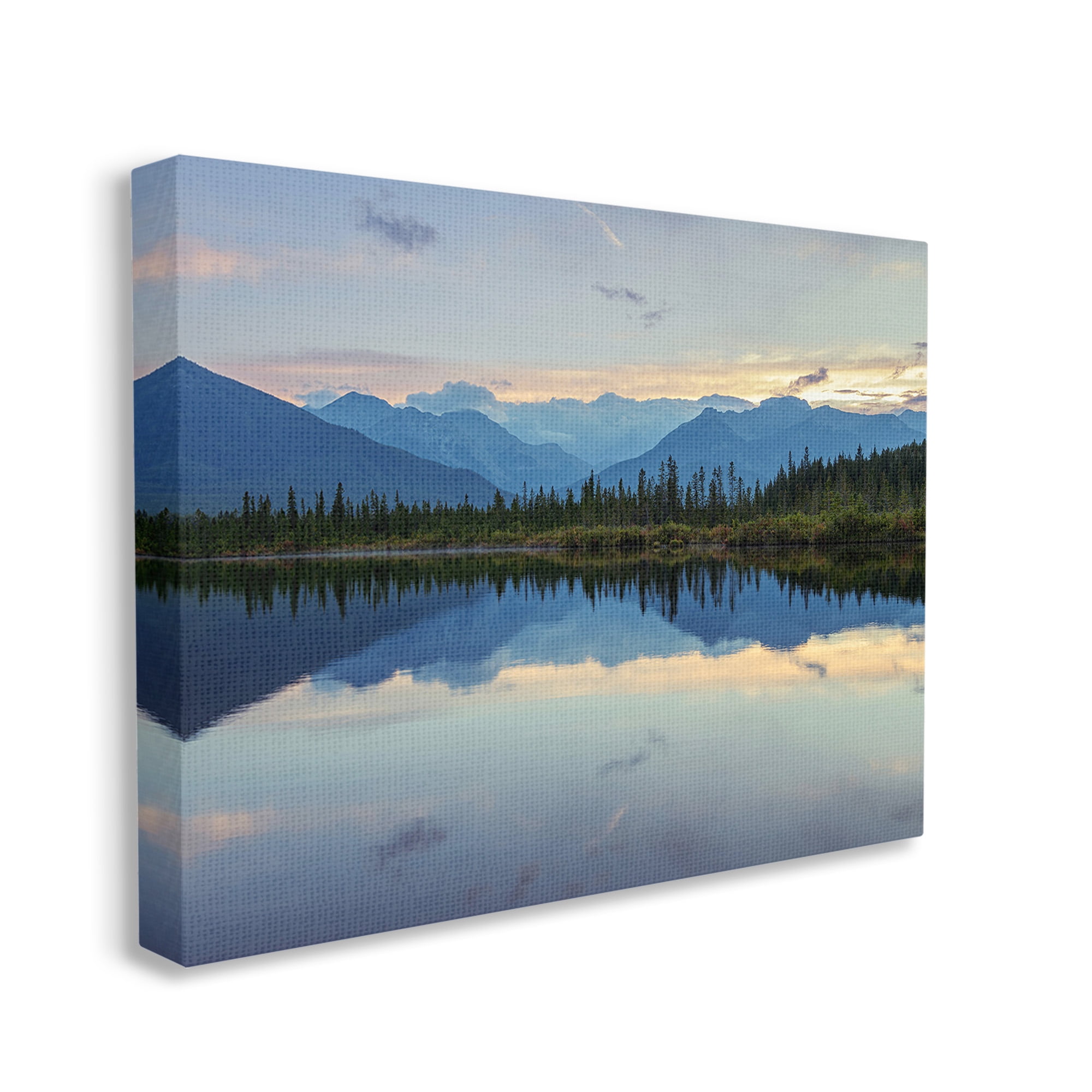 Stupell Industries Mountain Clouds Reflection Landscape Photography Gallery Wrapped Canvas Art Print Wall Art, 40 x 30