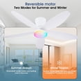 thumbnail image 4 of Ventilador de Techo Surtime Montaje Empotrado RGB 48 cm con Luz y Control Remoto, 4 of 5