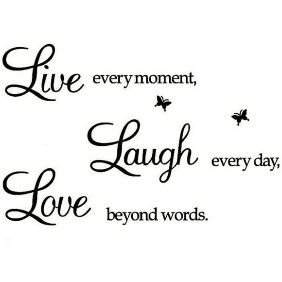 Jinsinto Live Laugh Love Family Home Quote Wall Sticker Art Room Removable Decal DIY,1SET
