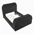 thumbnail image 6 of Exquisite Queen Bed: Black Velvet, Deep Tufting & Integrated TV Lift, 6 of 7