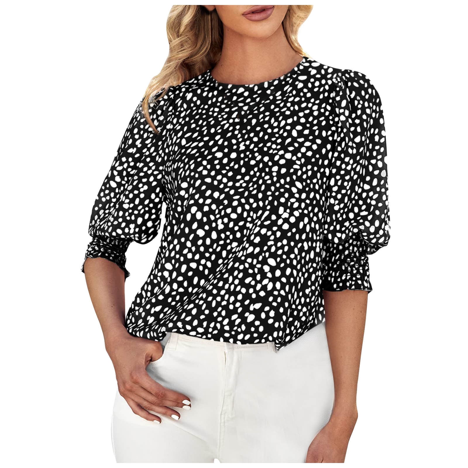 Women's Polka Dot Shirts & Tops, Clothing