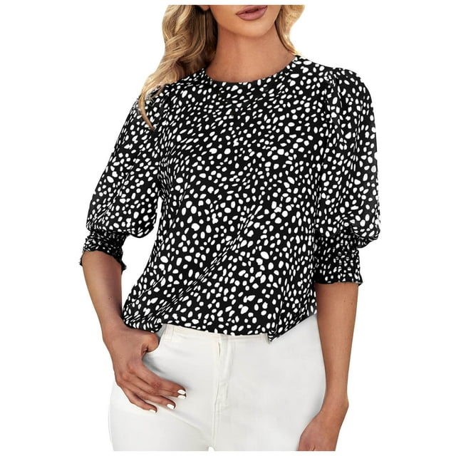 Birdeem Mode Femmes Été Col Rond Manches Courtes Blouse Aguichant