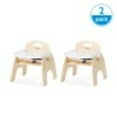 thumbnail image 1 of Foundations Easy Serve 9" Low Wood Feeding Chairs with Dishwasher Safe Tray, Stackable Toddler Chairs, 2 Pack, 1 of 6