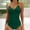 Green, variant on Womens Swimsuits 2 Piece Ruched Tankini Swimsuit V Neck Halter Neck Tie Back Bathing Suits with Triangle Panties Tummy Control Swimwear Army Green L