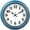 Blue, variant on 12 Inch Retro Wall Clock Silent,Accurate Time,Big Numbers,Quartz,Analog,Blue