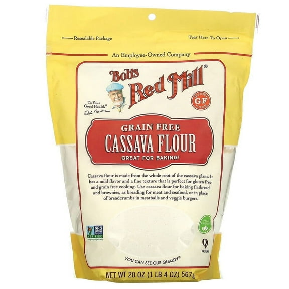 Bob's Red Mill, Cassava Flour, Grain Free, 20 oz Pack of 2