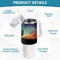 thumbnail image 4 of SKYSONIC 40oz Tumbler with Handle and Straw Lid Double Stainless Steel Vacuum Insulated Travel Mug for Hot Cold Water,Wolf, 4 of 7