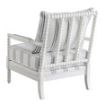 thumbnail image 5 of Bowery Hill Fabric Upholstered Accent Chair with Spindle White and Navy, 5 of 6