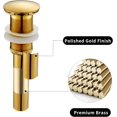 thumbnail image 4 of Wearee pop up sink in premium stainless steel and brass without overflow., 4 of 4