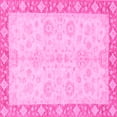 thumbnail image 1 of Ahgly Company Indoor Square Abstract Pink Modern Area Rugs, 3' Square, 1 of 4