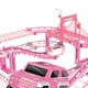 thumbnail image 4 of Juguete de pista de tren eléctrico, mano de obra exquisita, seguro, educativo, pista de coche de carreras, juguetes con árbol de coco para niños, color rosa, 4 of 5