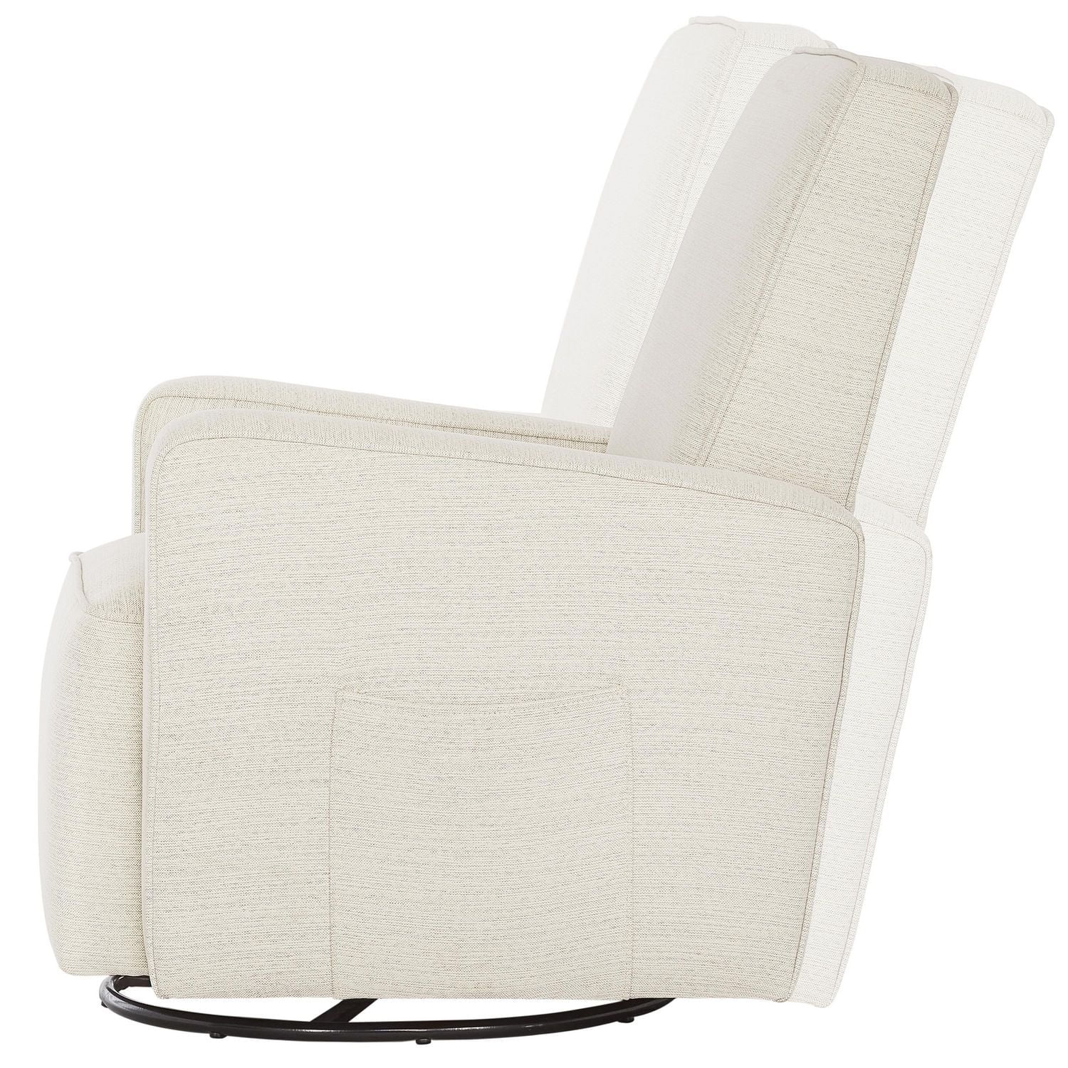 Dream On Me Holland Upholstered Swivel Glider | Rocker I Included Ottoman I Modern Design