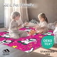 thumbnail image 4 of ODIKA 8'x10' Machine Washable Non-Slip Area Rug, Joyful Holiday Scene Featuring Playful Snowmen and Twinkling Stars High Traffic Rug with Pad, Pink, 734213, 4 of 8