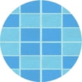 thumbnail image 1 of Ahgly Company Machine Washable Indoor Round Transitional Deep Sky Blue Area Rugs, 8' Round, 1 of 7