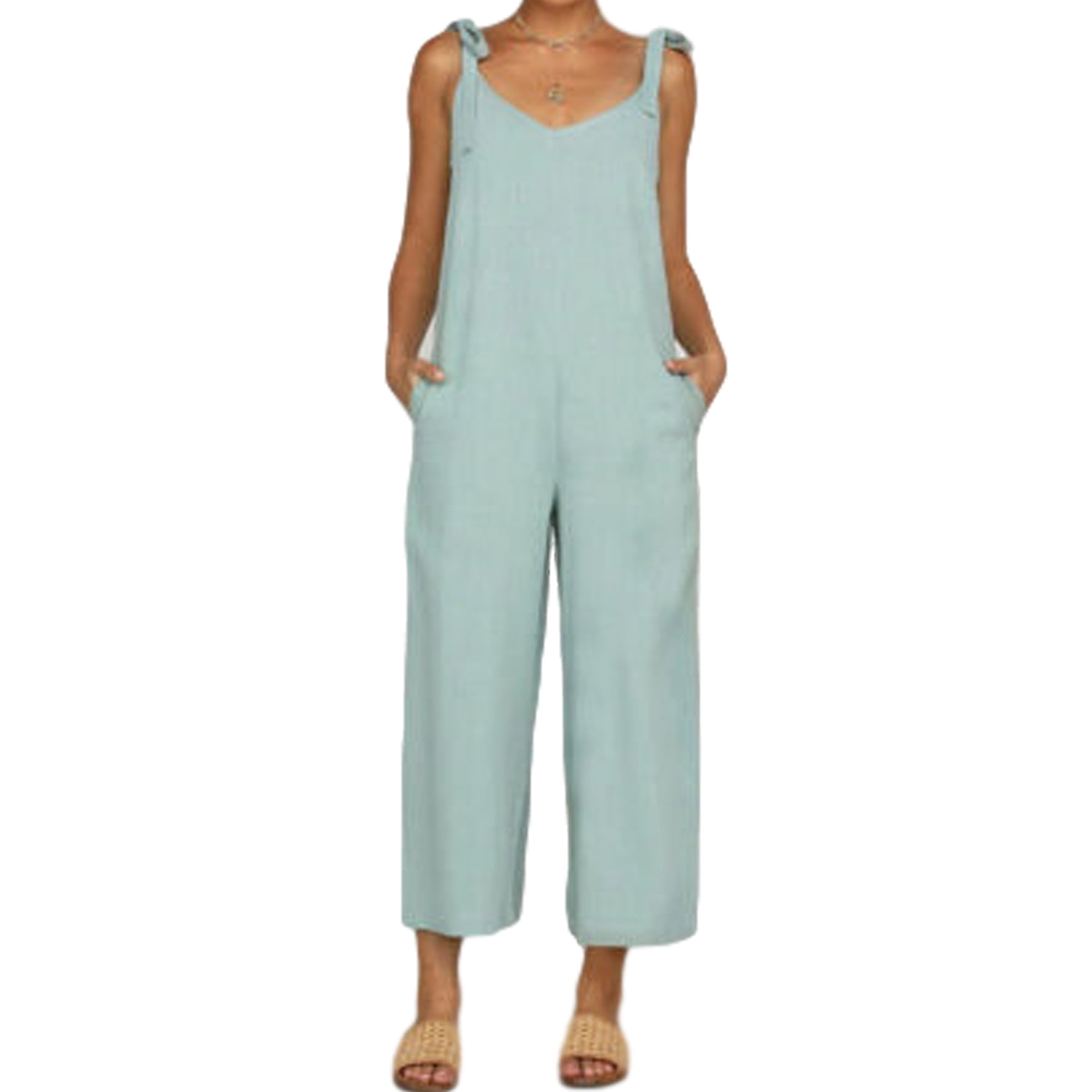 spaghetti strap pants jumpsuit