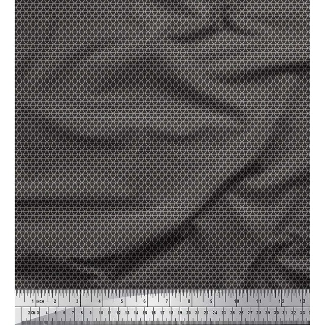 Soimoi Cotton Duck Fabric Triangle Shirting Fabric Prints by Yard 42 Inch Wide